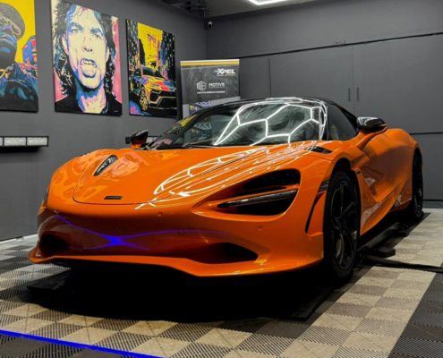 McLaren 750S foliert orange Lackschutz